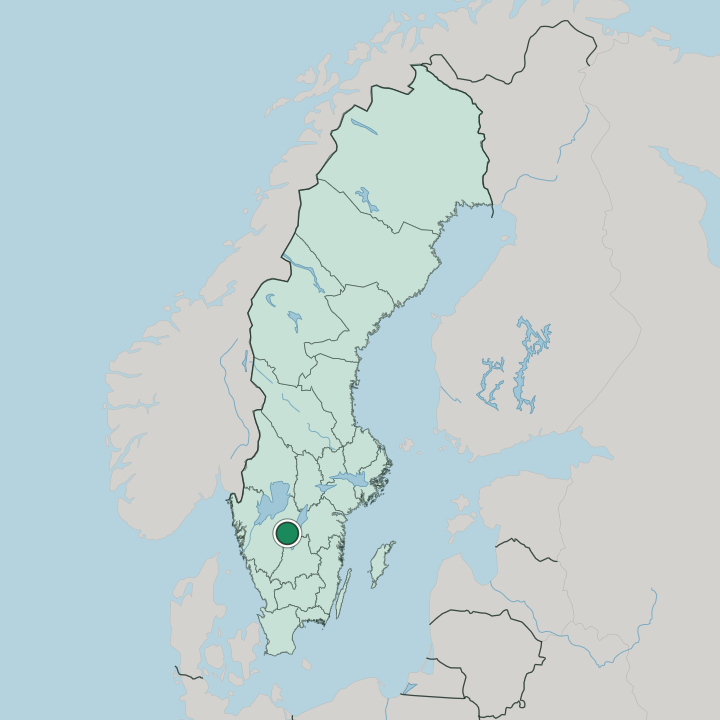 Map showing Tidaholm — In Sweden