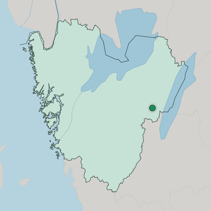Map showing Tidaholm — In Västra Götaland County