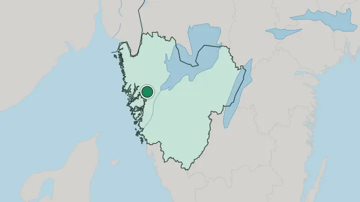 Map of Uddevalla in Sweden