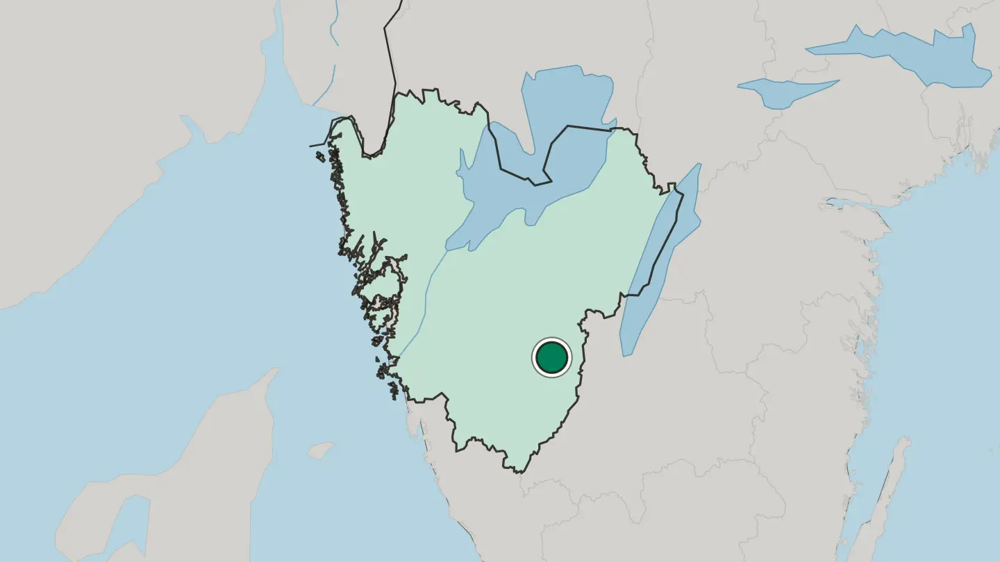 Map of Ulricehamn in Sweden