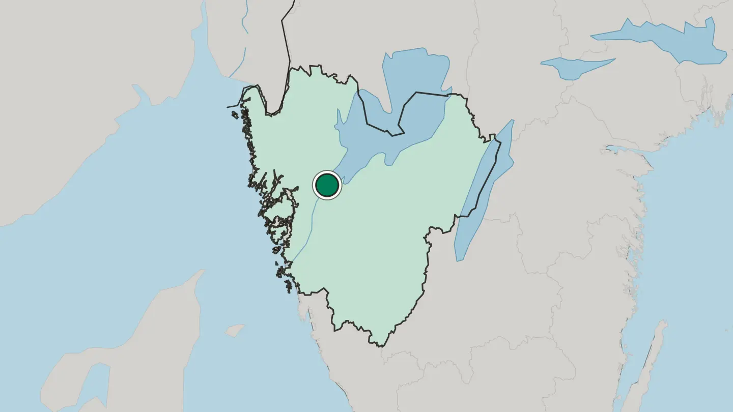 Map of Vänersborg in Sweden