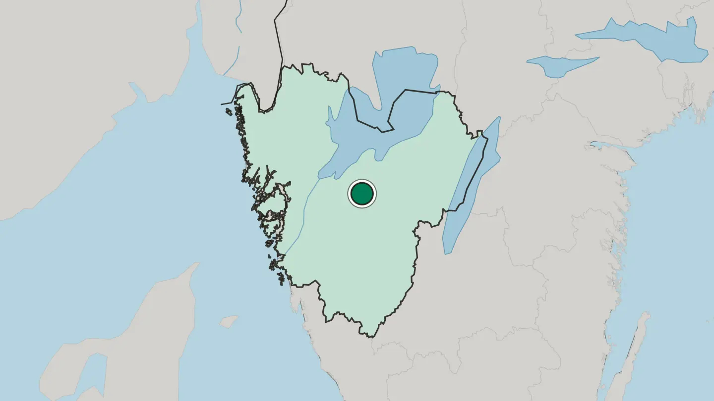 Map of Vara in Sweden