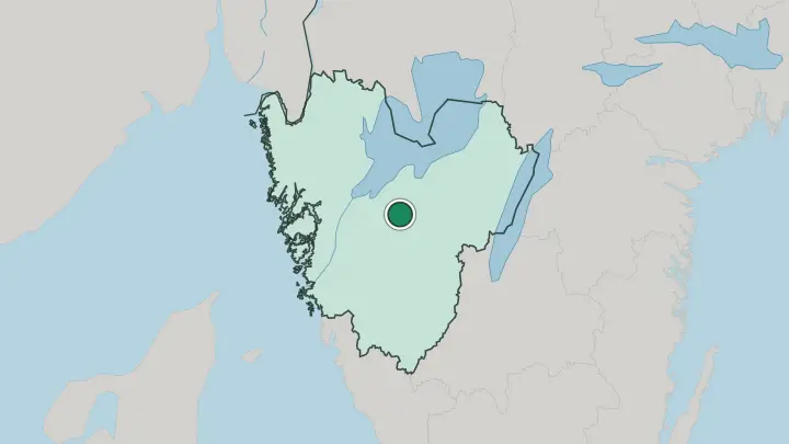 Map of Vara in Sweden