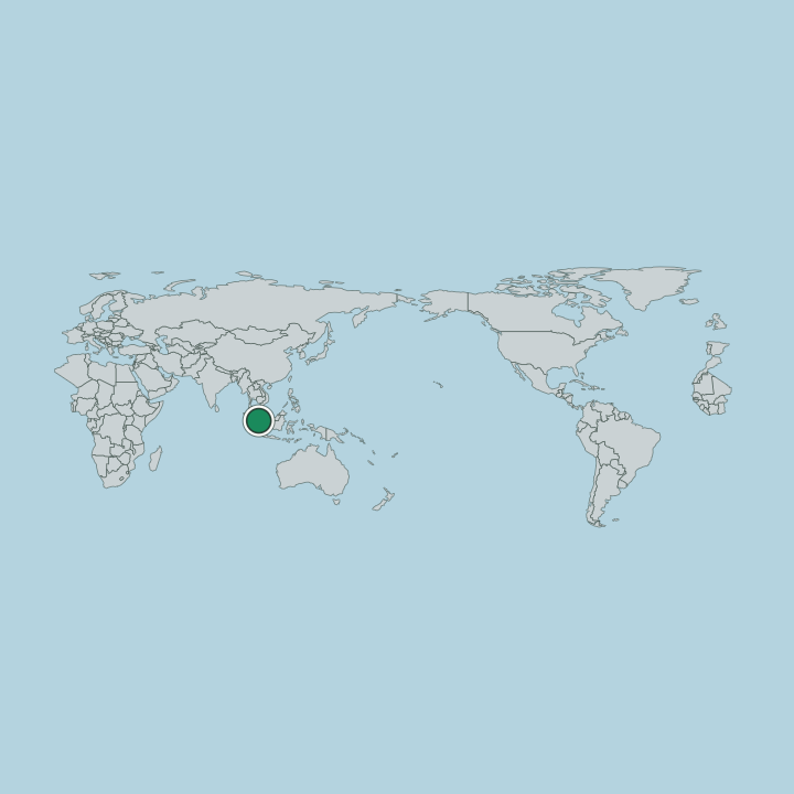 Map showing Singapore — Worldwide