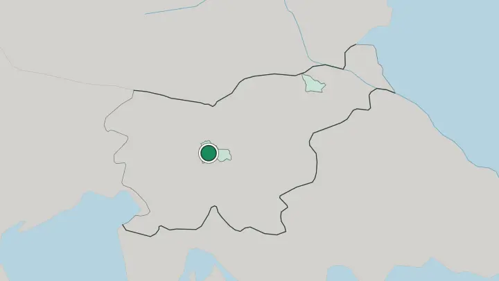 Map of Ljubljana in Slovenia