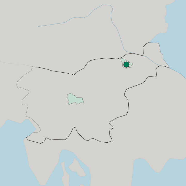 Map showing Maribor — In Slovenia