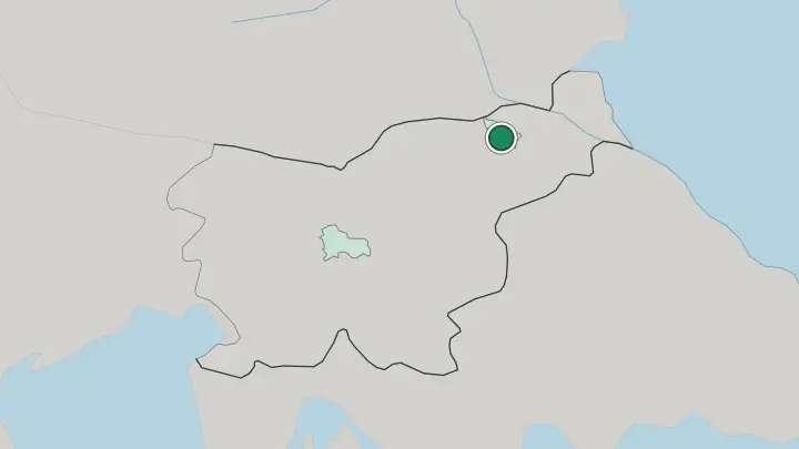 Map of Maribor in Slovenia