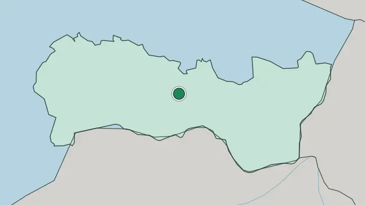 Map of Košice in Slovakia