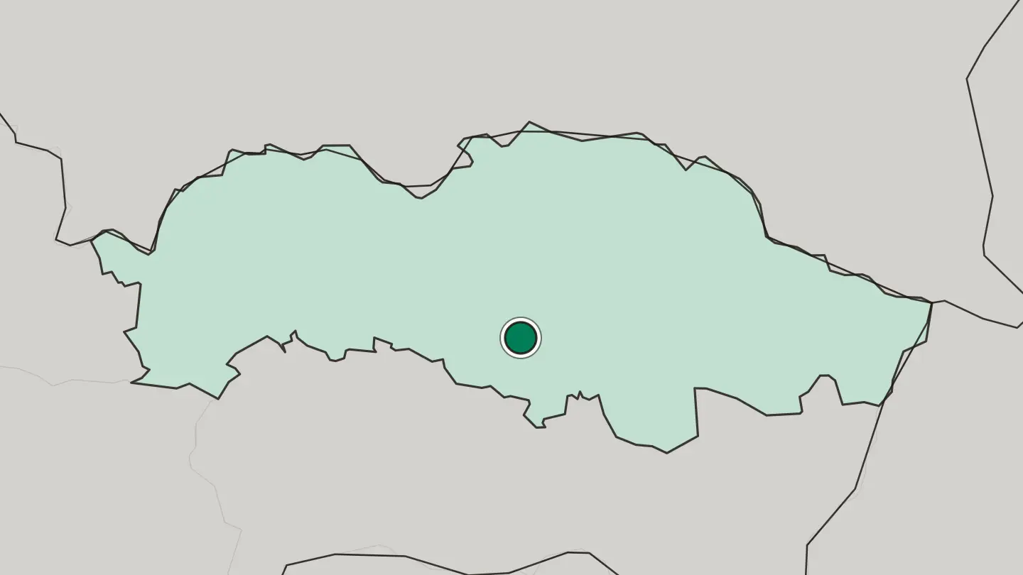 Map of Prešov in Slovakia
