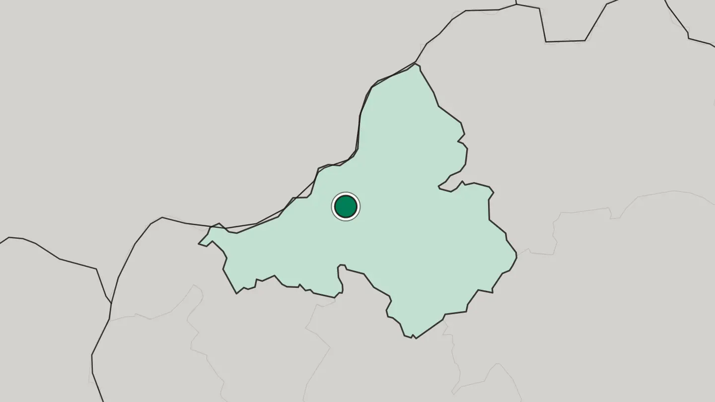 Map of Trenčín in Slovakia