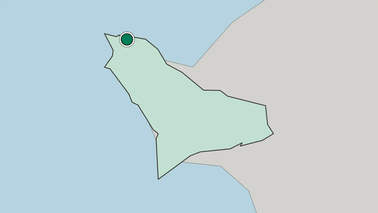 Map of Freetown in Sierra Leone