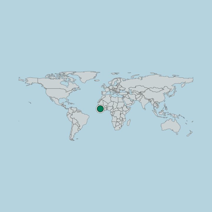 Map showing Sierra Leone — Worldwide