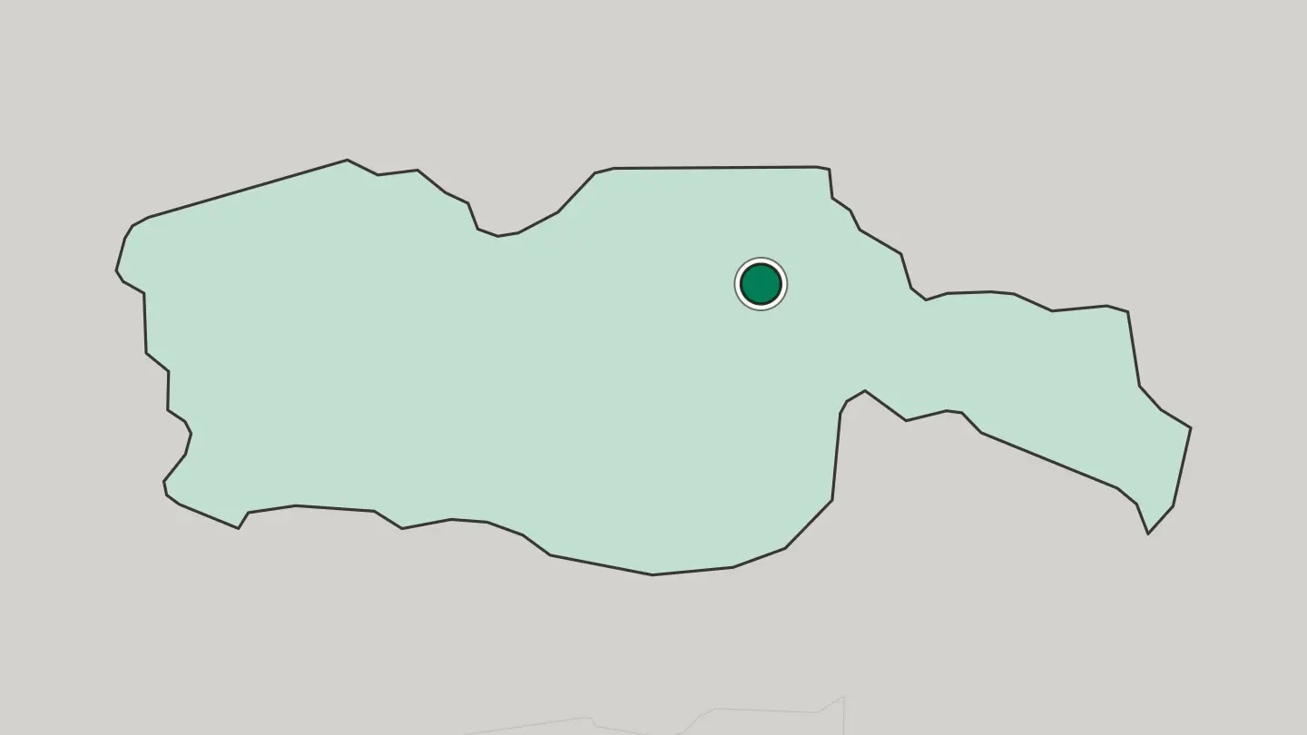 Map of Touba in Senegal