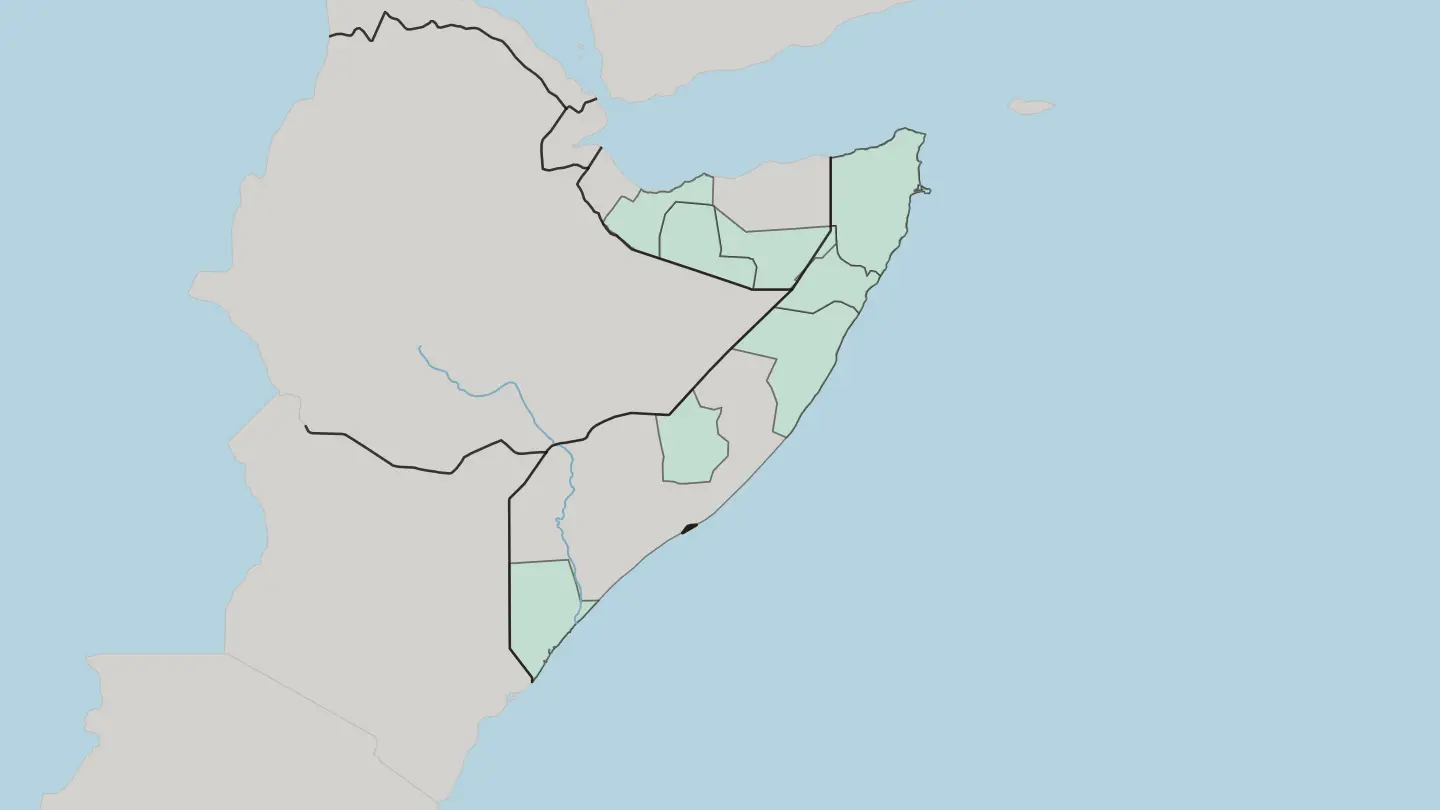 Map of Gobolka Banaadir in Somalia