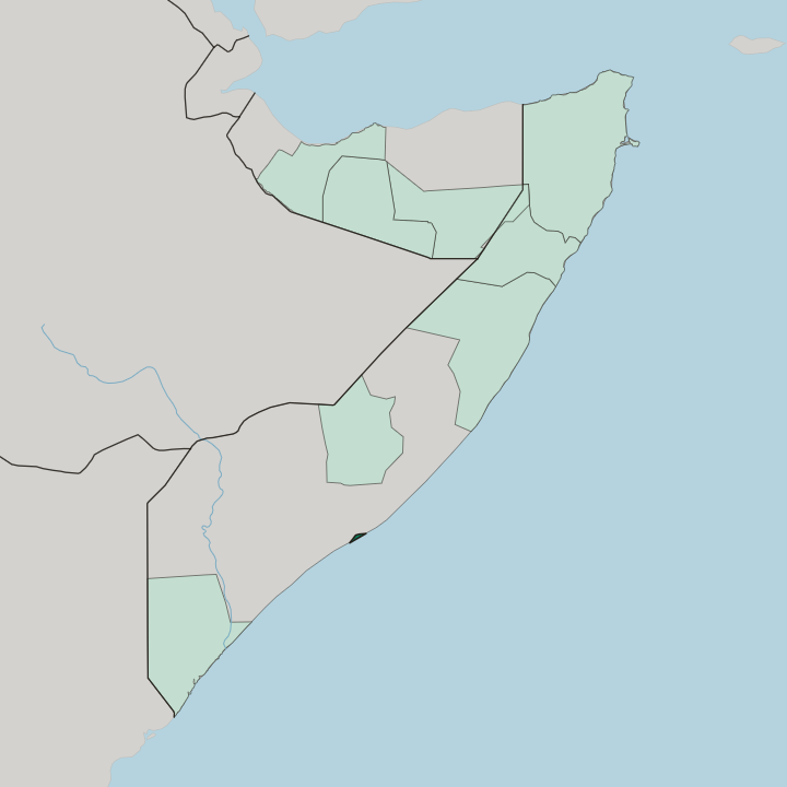Map showing Gobolka Banaadir — In Somalia