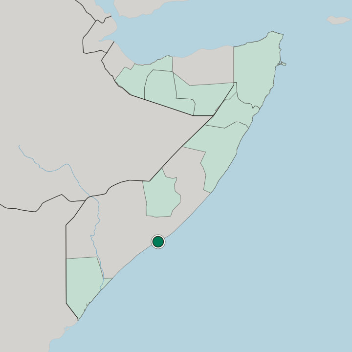 Map showing Mogadishu — In Somalia