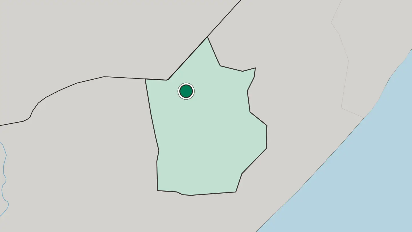 Map of Beledweyne in Somalia