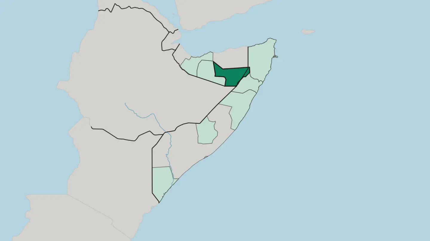 Map of Gobolka Sool in Somalia
