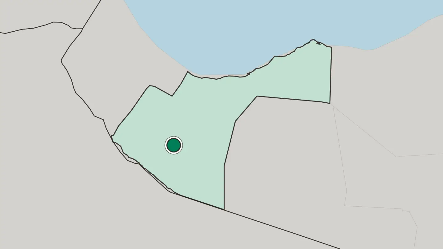 Map of Hargeysa in Somalia