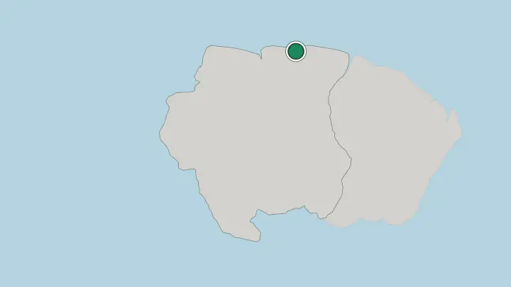 Map of Paramaribo in Suriname