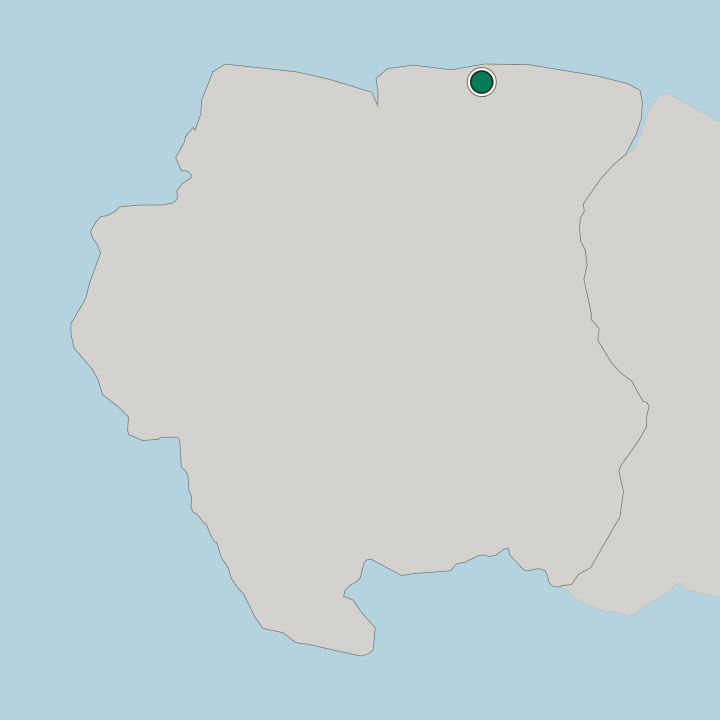 Map showing Paramaribo — In Suriname