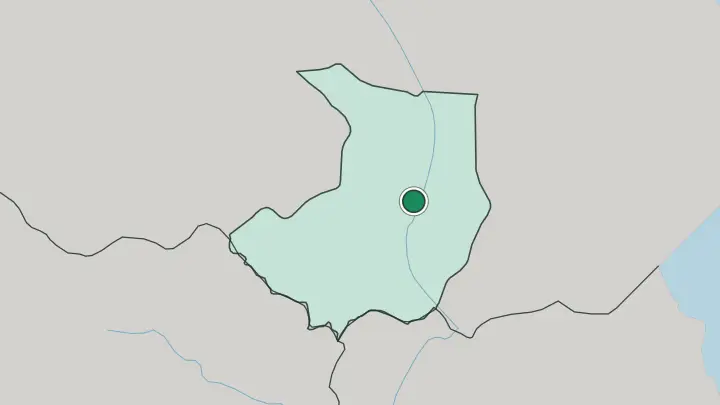 Map of Juba in South Sudan