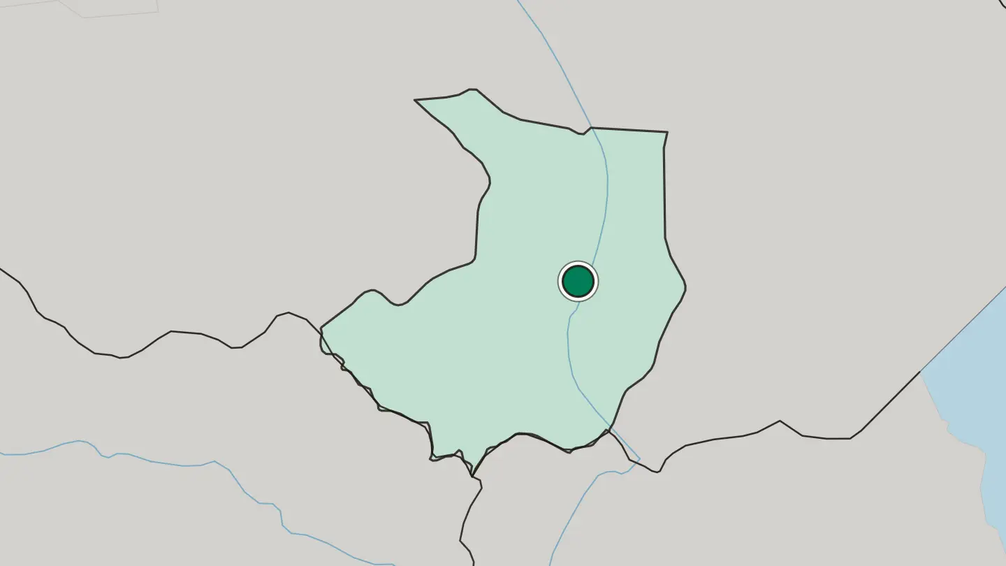 Map of Juba in South Sudan