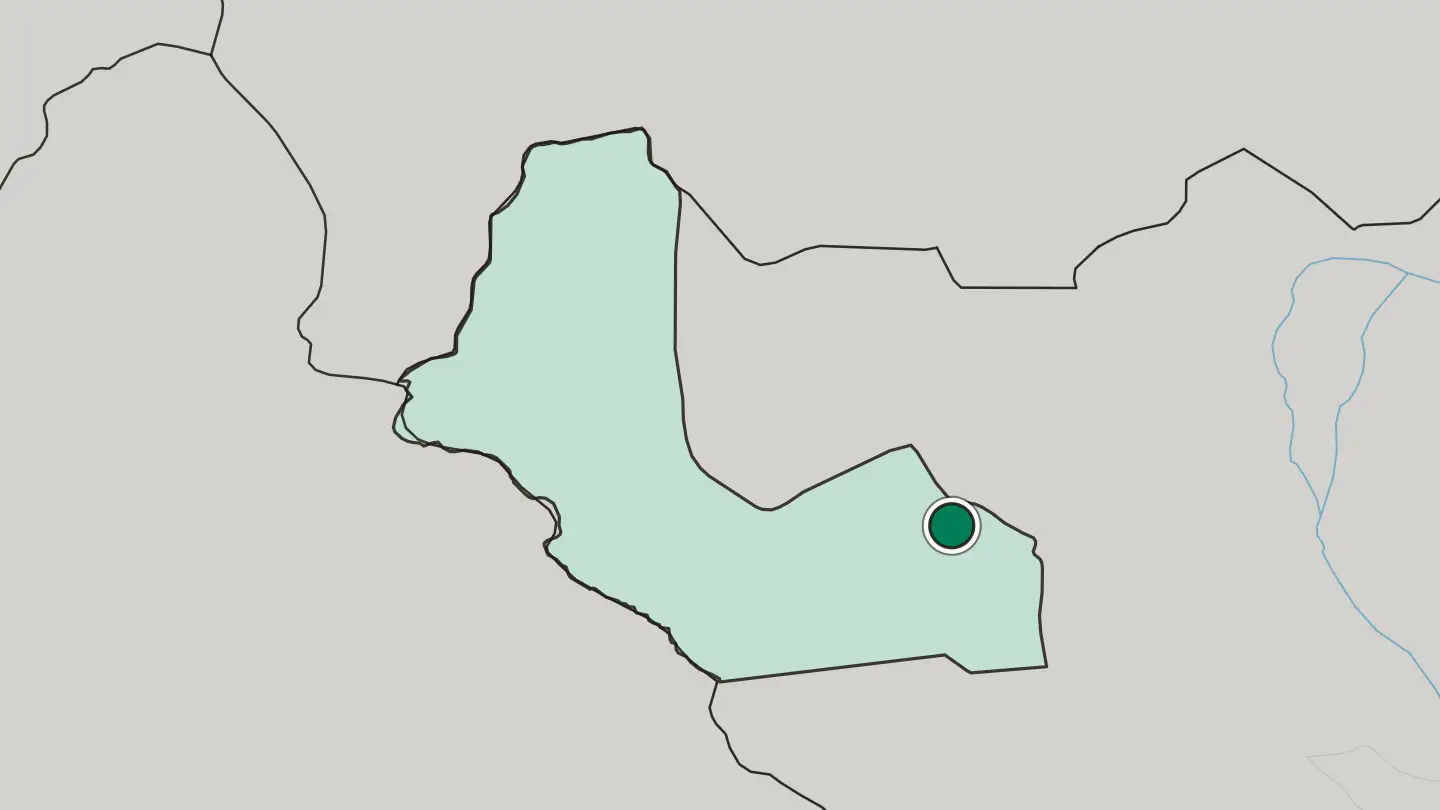 Map of Wau in South Sudan