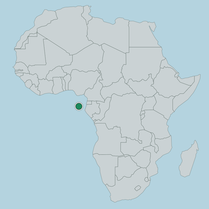Map showing São Tomé and Príncipe — In Africa