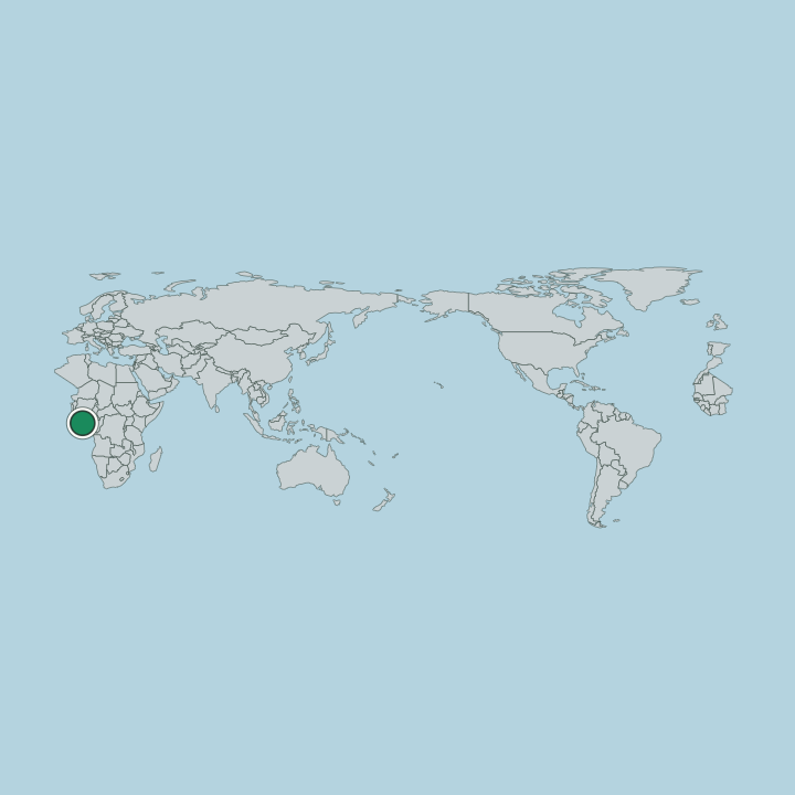 Map showing São Tomé and Príncipe — Worldwide