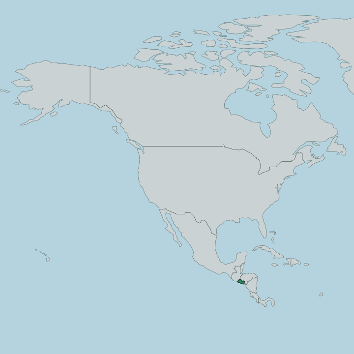 Map showing El Salvador — In North America