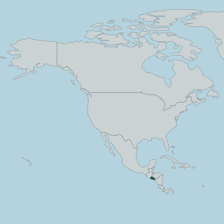 Map showing El Salvador — In North America