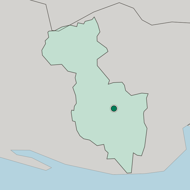 Map showing San Miguel — In Departamento de San Miguel