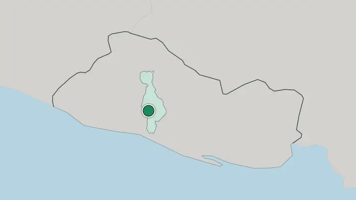 Map of San Salvador in El Salvador
