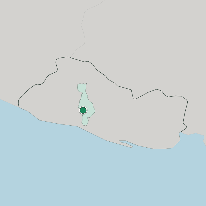 Map showing San Salvador — In El Salvador