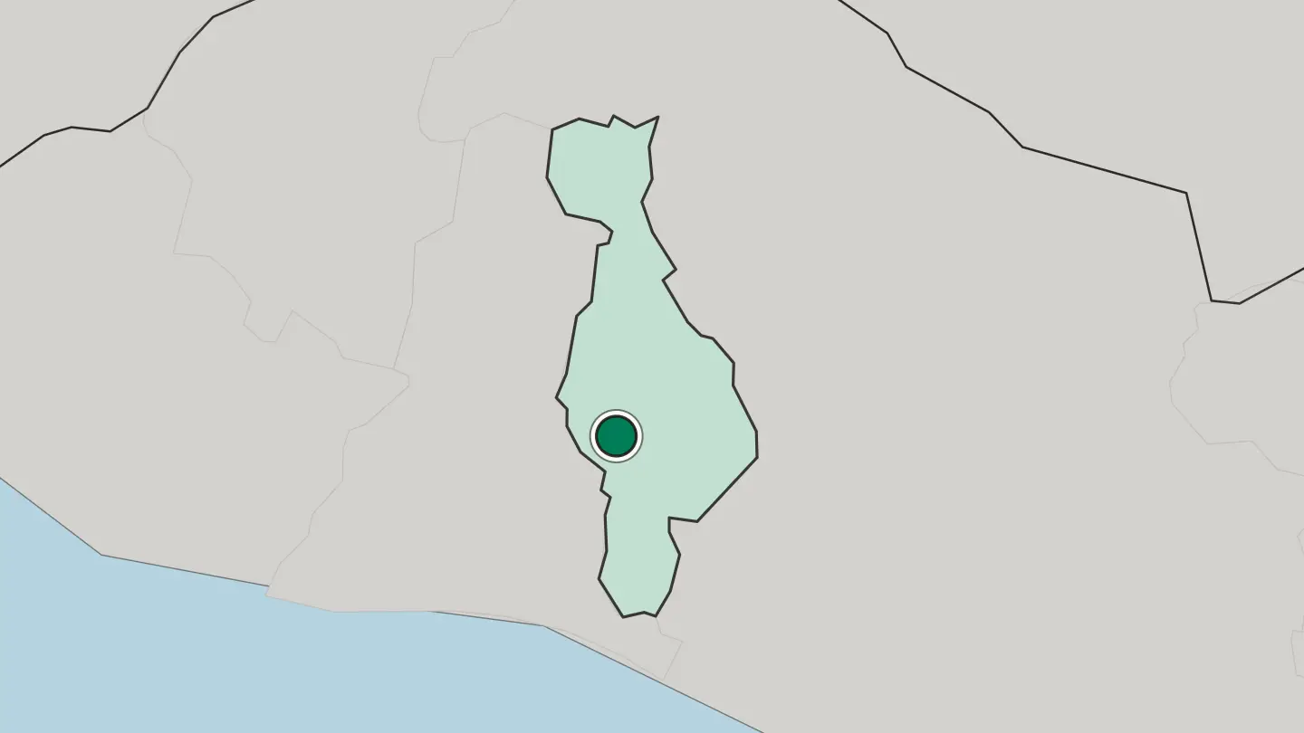 Map of San Salvador in El Salvador