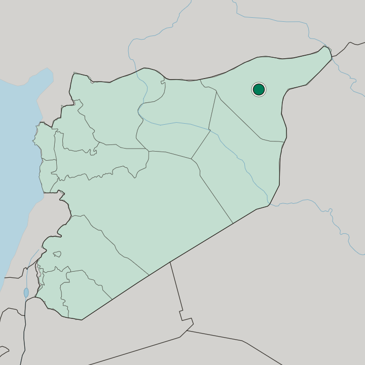 Map showing Al Ḩasakah — In Syria