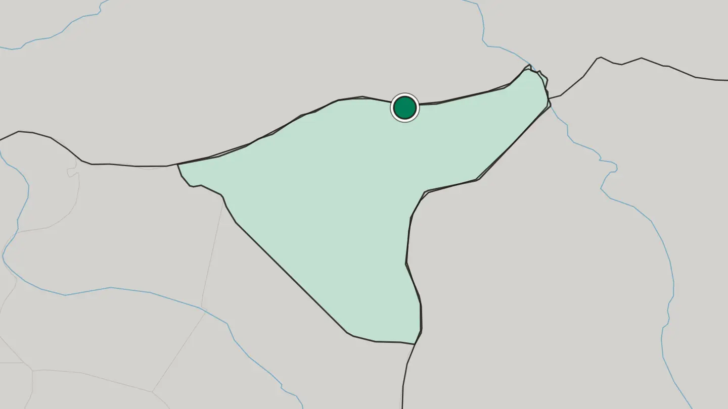 Map of Al Qāmishlī in Syria