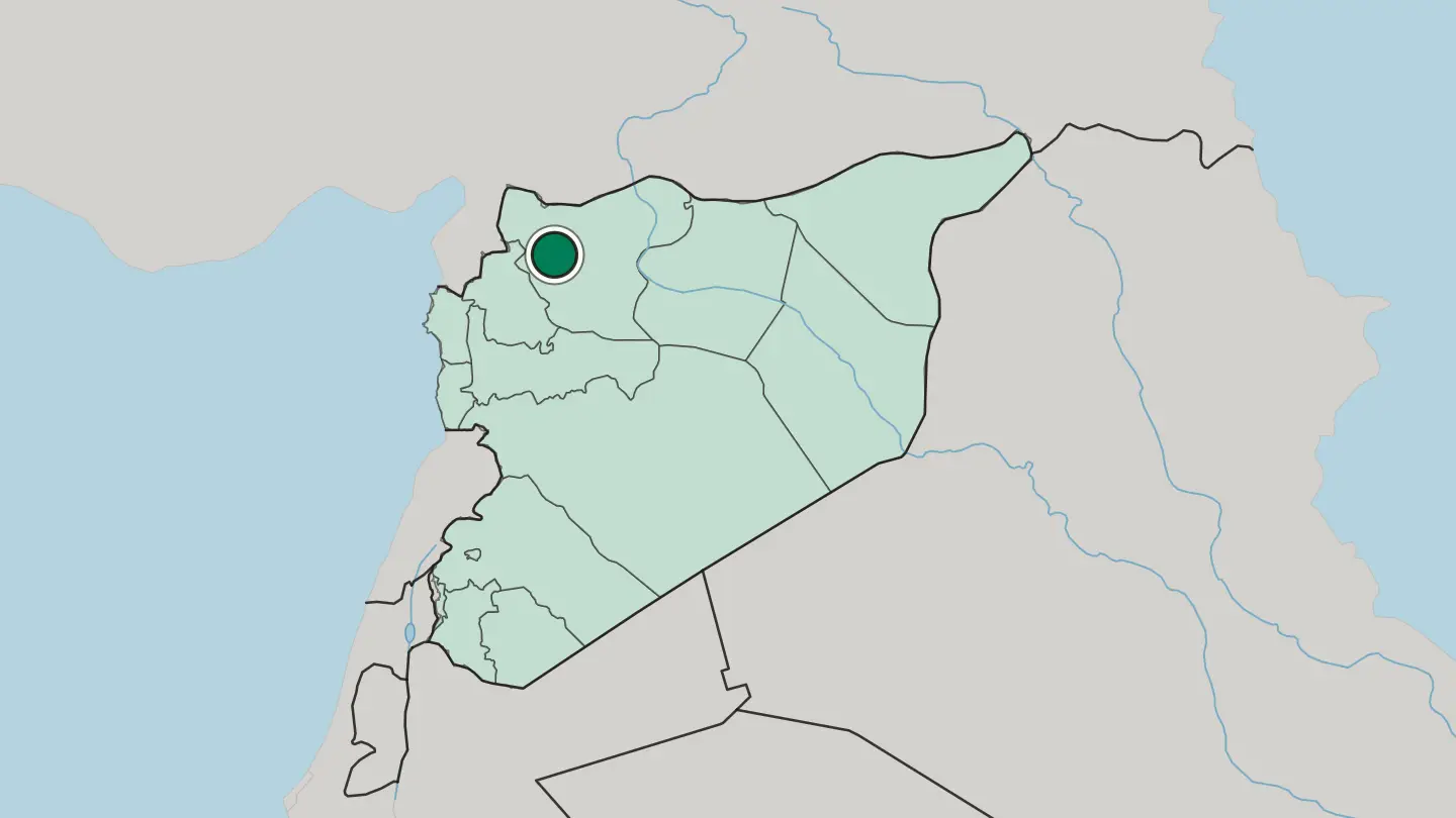 Map of Aleppo in Syria