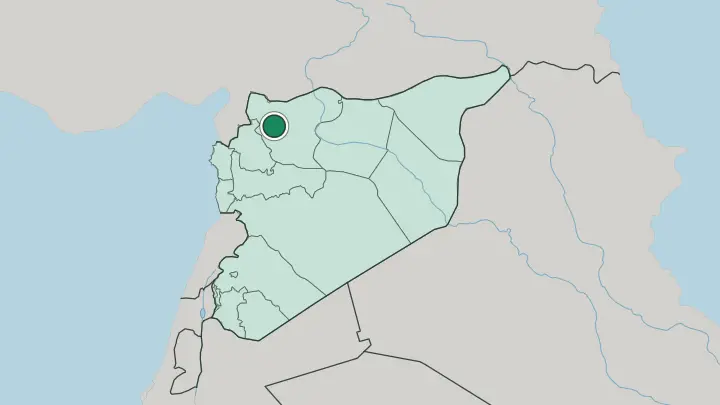 Map of Aleppo in Syria