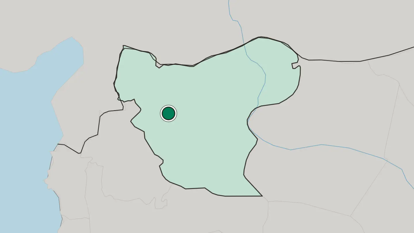Map of Aleppo in Syria