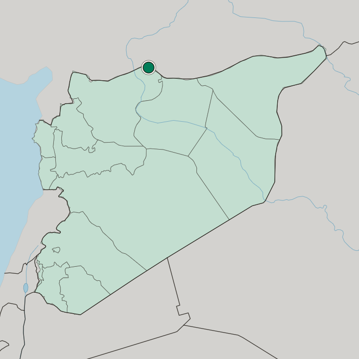 Map showing ‘Ayn al ‘Arab — In Syria