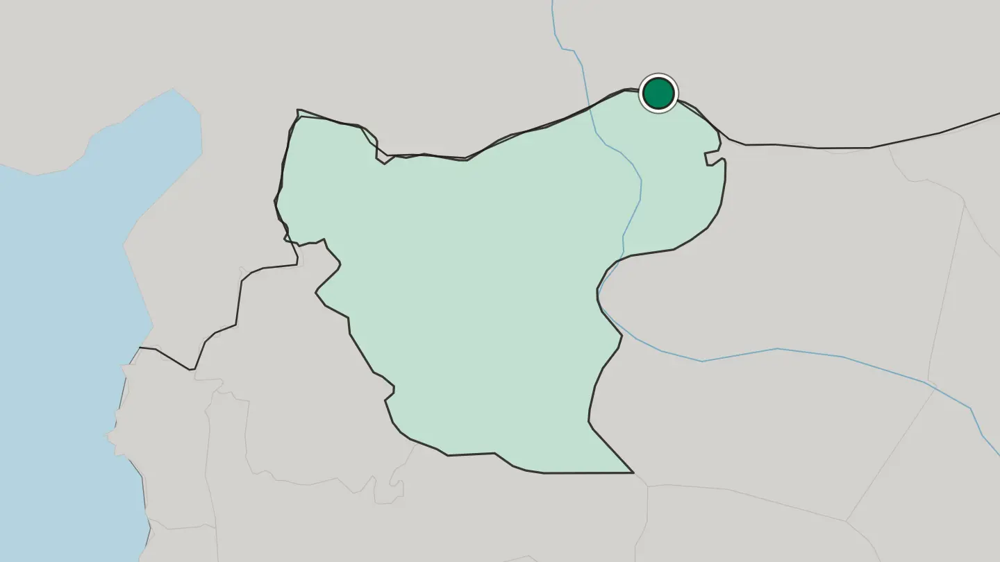 Map of ‘Ayn al ‘Arab in Syria