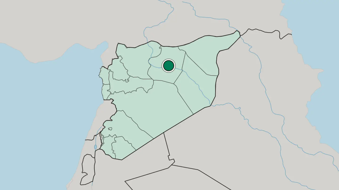 Map of Ar Raqqah in Syria