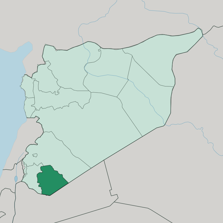 Map showing As-Suwayda Governorate — In Syria