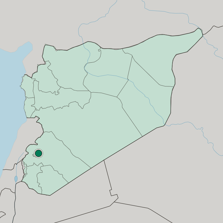 Map showing Dūmā — In Syria
