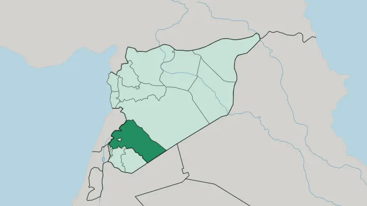 Map of Damascus Countryside in Syria