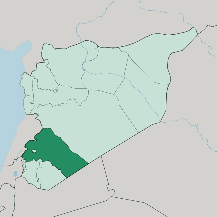 Map showing Damascus Countryside — In Syria