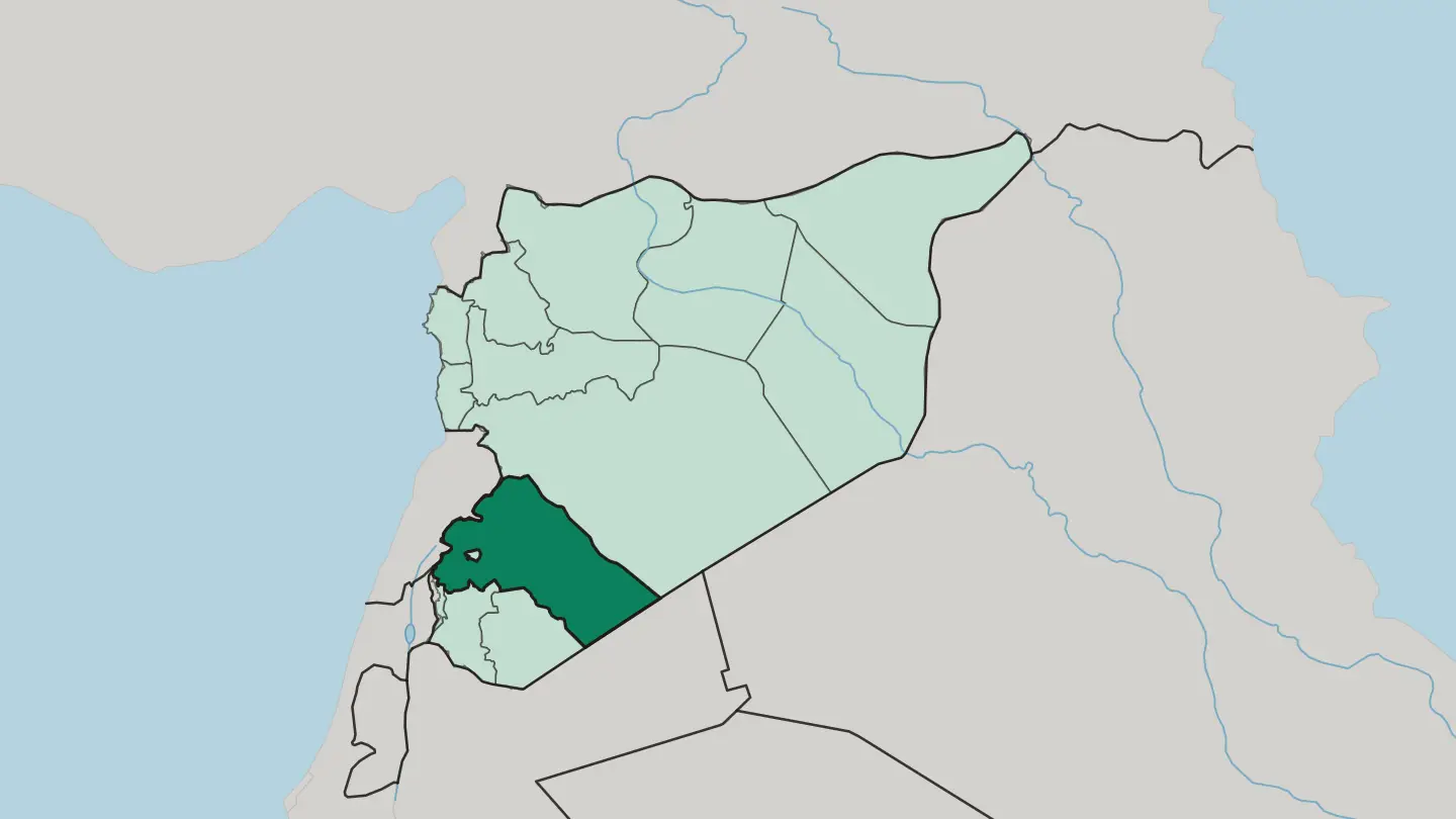 Map of Damascus Countryside in Syria