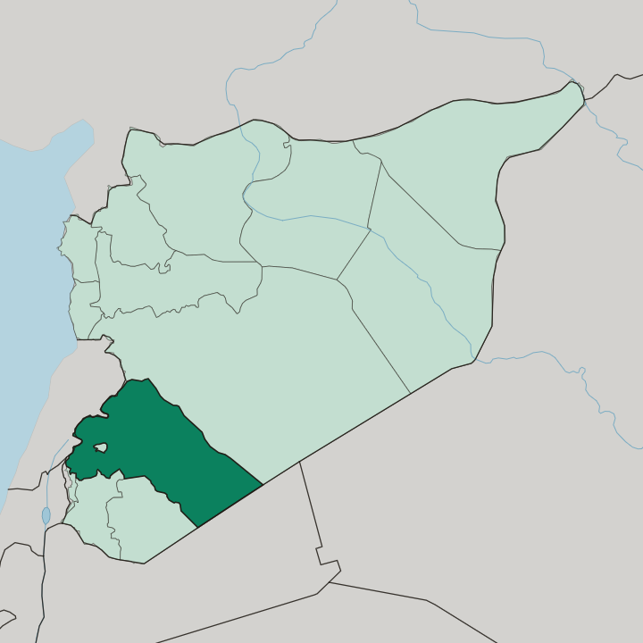 Map showing Damascus Countryside — In Syria